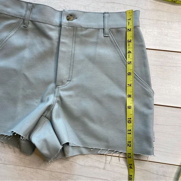 UO Urban Renewal Remnants Canvas Carpenter Shorts Sz S NWT Mint Seafoam Sea Salt - Picture 12 of 12